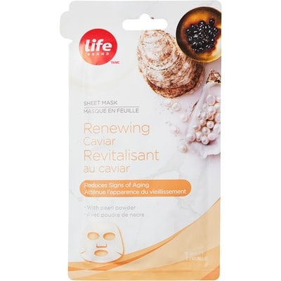 Life Brand Renewing Caviar Sheet Mask 1 ea, $2.00/1ea