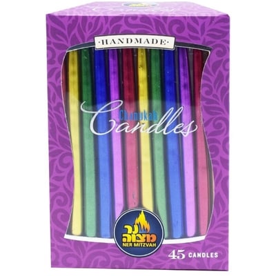 Ner Mitzvah Hanukah Candles, Metallic 45x1.0 ea, $0.44/1ea