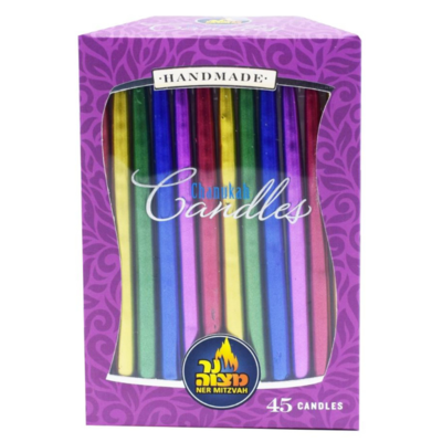 Ner Mitzvah Chanukah Candles (Metallic) 45x1.0 ea, $0.42/1ea