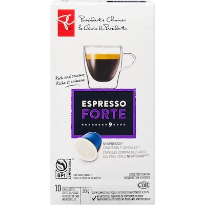 le Choix du Président Cartouches individuelles de café Espresso Forte PCᴹᴰ 10 ea, 60,00 $/100ch