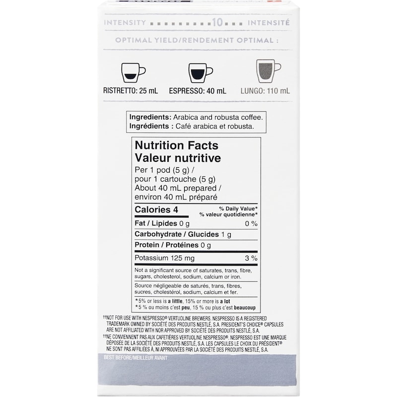 PC® Espresso Potente Single Serve Coffee Capsules