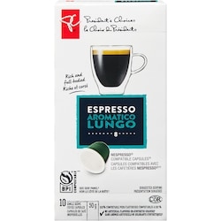 President's Choice PC® Espresso Aromatico Lungo Single Serve Coffee Capsules 10 ea, $79.90/100ea