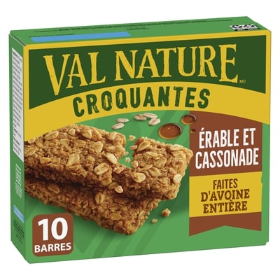 Nature Valley Granola Croquantes, Érable et Cassonade, 2 Barres par Portion 5 Portions, 10 Barres 210 g, 1,90 $/100g