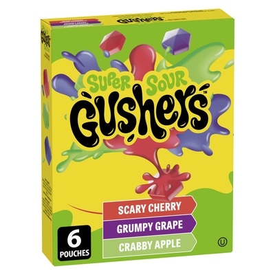 Betty Crocker Fruit Gushers Super Sour Gushers 138 g, $2.17/100g