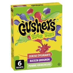 Betty Crocker Gushers aux fruits Super surs 138 g, 2,54 $/100g