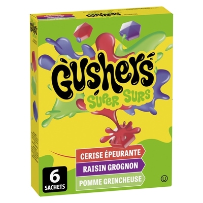 Betty Crocker Gushers aux fruits Super surs 138 g, 1,81 $/100g