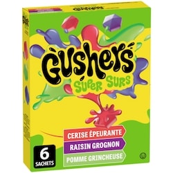Betty Crocker Gushers aux fruits Super surs 138 g, 2,54 $/100g