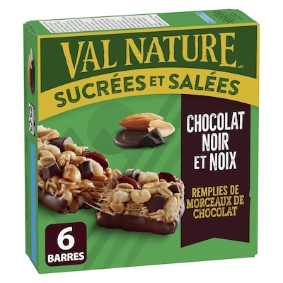 Nature Valley Sucrees et Salees Chocolat Noir et Noix Granola Barres 6 CT 210 g, 1,90 $/100g