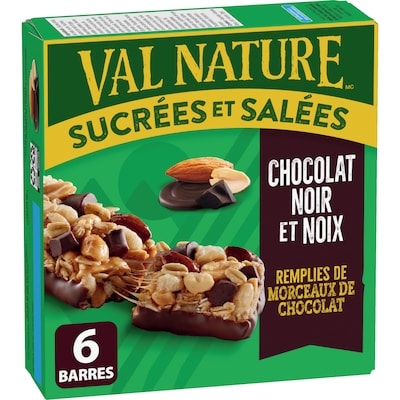 Nature Valley Sucrees et Salees Chocolat Noir et Noix  Granola Barres 6 CT 210 g, 2,14 $/100g