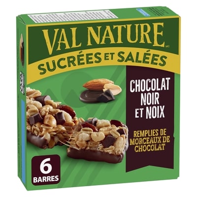 Nature Valley Sucrees et Salees Chocolat Noir et Noix  Granola Barres 6 CT 210 g, 1,79 $/100g