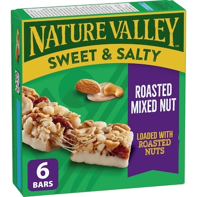 Nature Valley Sweet And Salty Roasted Mixed Nut, 6 Granola Bars 210 g, $2.14/100g
