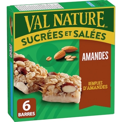 Nature Valley Sucrees et Salees  Amandes Granola Barres, 6 CT 210 g, 2,14 $/100g