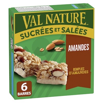 Nature Valley Sucrees et Salees Amandes Granola Barres, 6 CT 210 g, 1,43 $/100g