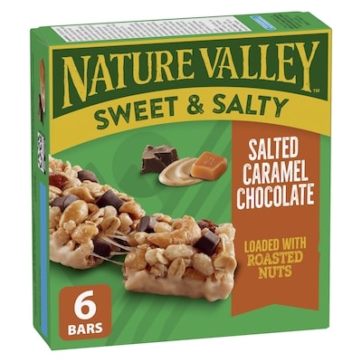 Nature Valley Sweet And Salty Salted Caramel Chocolate Granola bars , 6 CT 210 g, $1.55/100g