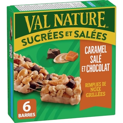 Nature Valley Sucrees et Salees, Caramel Sale et Chocolat Granola Barres 6 CT 210 g, 2,14 $/100g