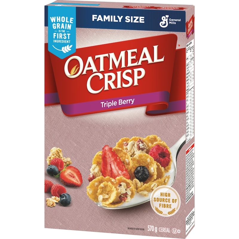 Oatmeal Crisp Breakfast Cereal, Triple Berry, Family Size
