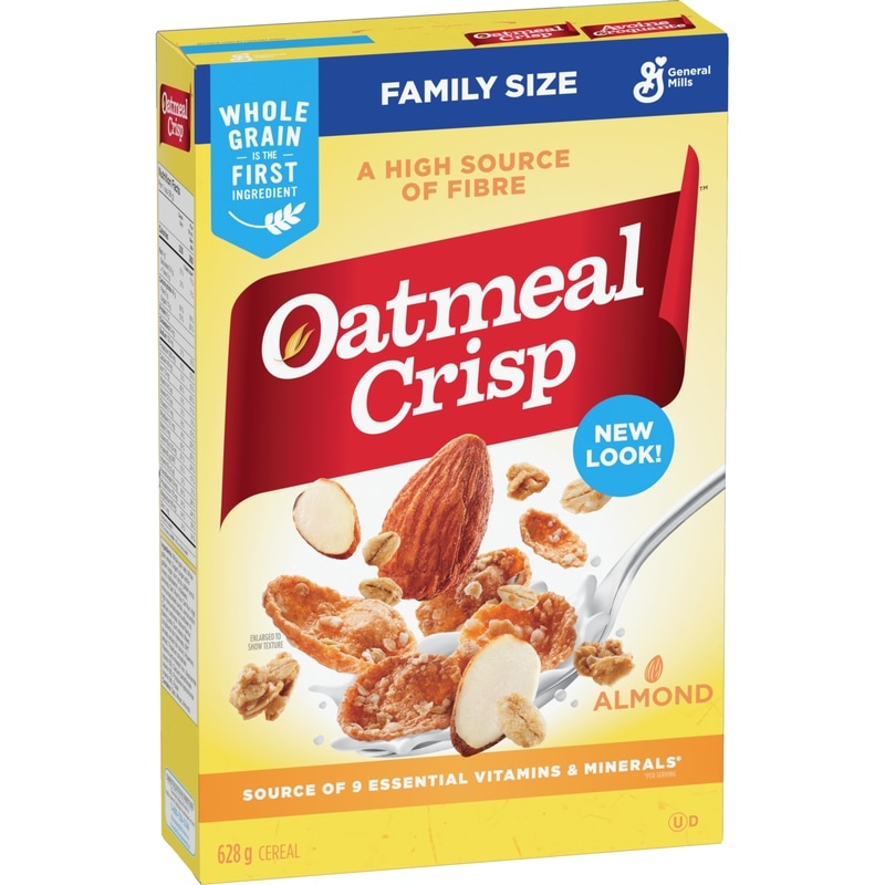 Oatmeal Crisp Breakfast Cereal, Almond, Family Size, High Fibre