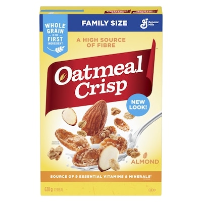 Oatmeal Crisp Breakfast Cereal, Almond, Family Size, High Fibre