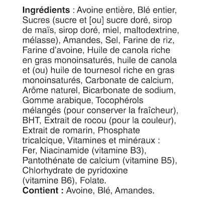 Avoine Croquante aux Amandes, Céréales Pour le Petit-Déjeuner Riche en Fibres,Grains Entiers, Format Familial