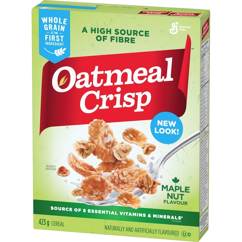 Oatmeal Crisp Breakfast Cereal, Maple Nut, High Fibre and Whole Grains
