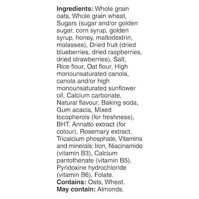 Oatmeal Crisp Breakfast Cereal, Triple Berry, High Fibre and Whole Grains