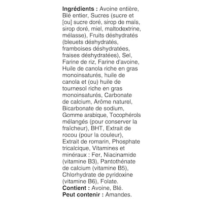 Avoine Croquante Trio de Petits Fruits, Céréales Pour le Petit-Déjeuner Riche en Fibres, Grains Entiers