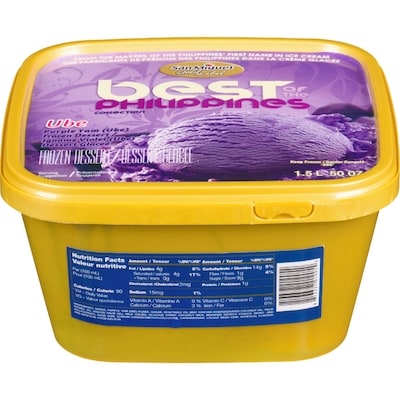 San Miguel Dessert Glaceé Igname Violet Ube 1.5 l, 0,77 $/100ml