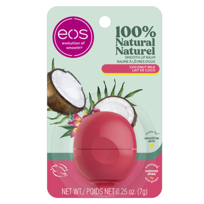 EOS 100% Naturel Baume À Levres Doux, Lait De Coco 7 g, 78,43 $/100g