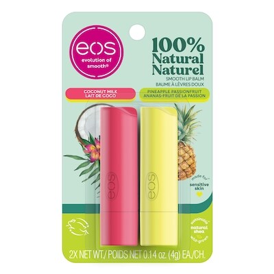 EOS 100% Baume à Lèvres Doux; Lait De Coco/Ananas-Fruit de la Passion 7 g, 71,29 $/100g