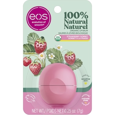 EOS Baume à lèvres sorbet à la fraise biologique 7 g, 84,00 $/100g
