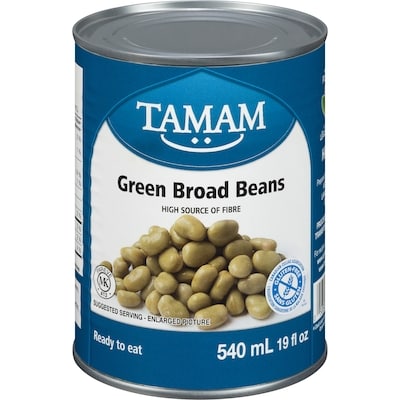 Tamam Green Broad Beans 540 ml, $0.52/100ml