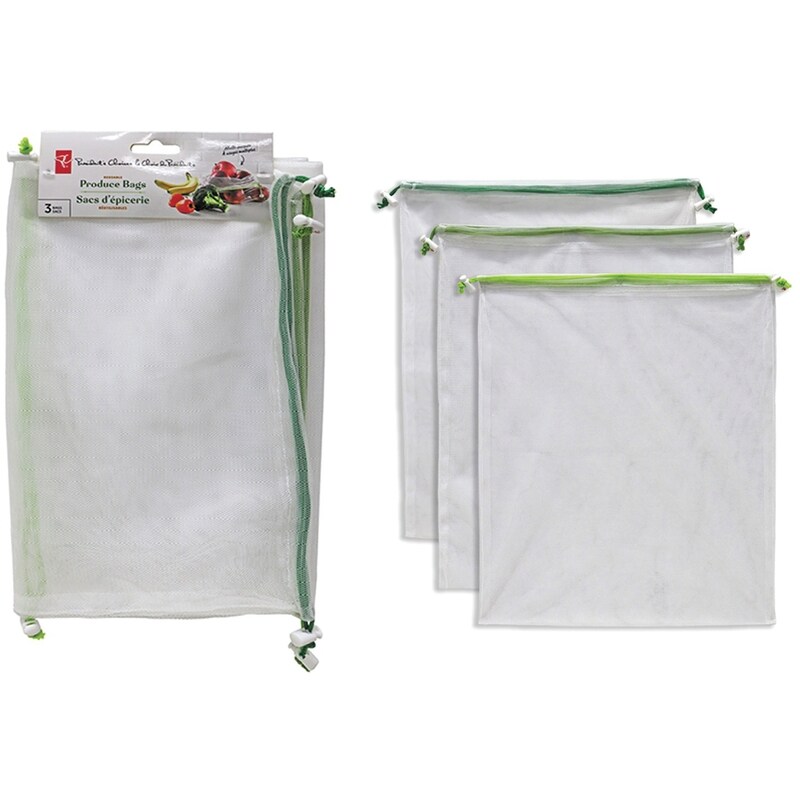 Unique Bargains Reusable Mesh Produce Bags 23 X 50cm Washable And See Through Net Storage Bags For Vegetables Red 10 Pack
