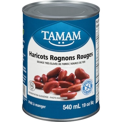 Tamam Haricots rouges 540 ml, 0,24 $/100ml