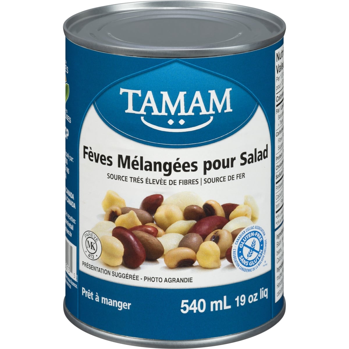 Tamam Haricots mélangés, comptoir à salades 540 ml, 0,28 $/100ml
