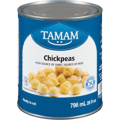 Tamam Chickpeas 796 ml, $0.25/100ml