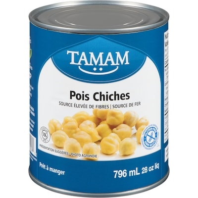 Tamam Pois chiches 796 ml, 0,22 $/100ml