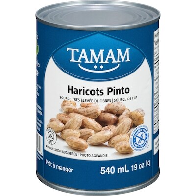Tamam Haricots pinto 540 ml, 0,24 $/100ml