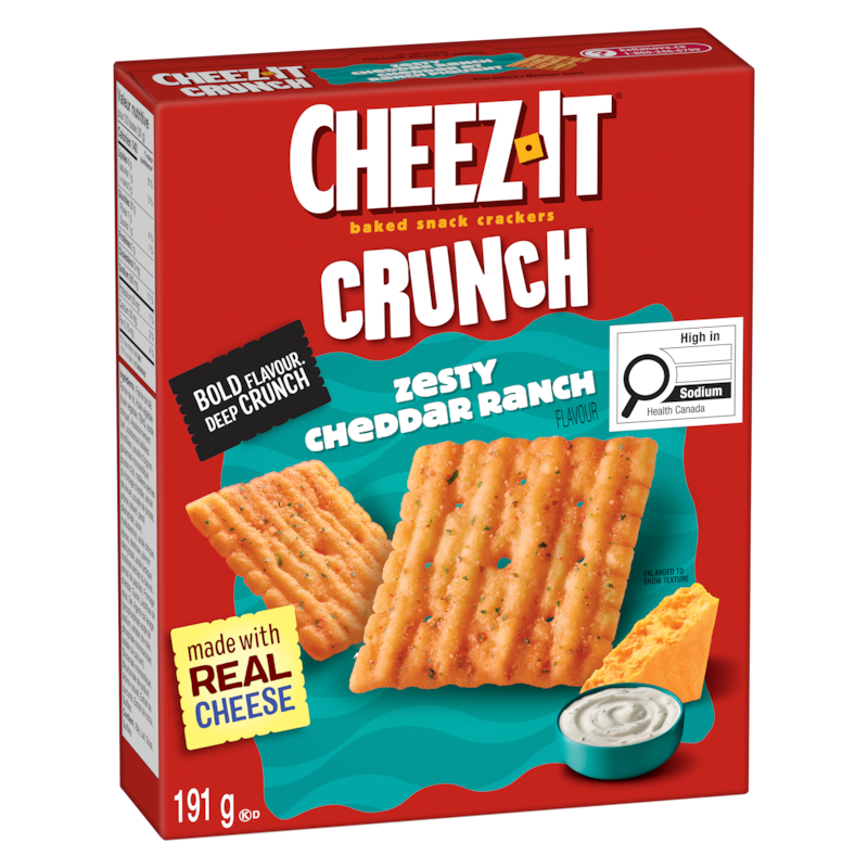 Crunch, Zesty Cheddar Ranch Flavor, Baked Snack Crackers 