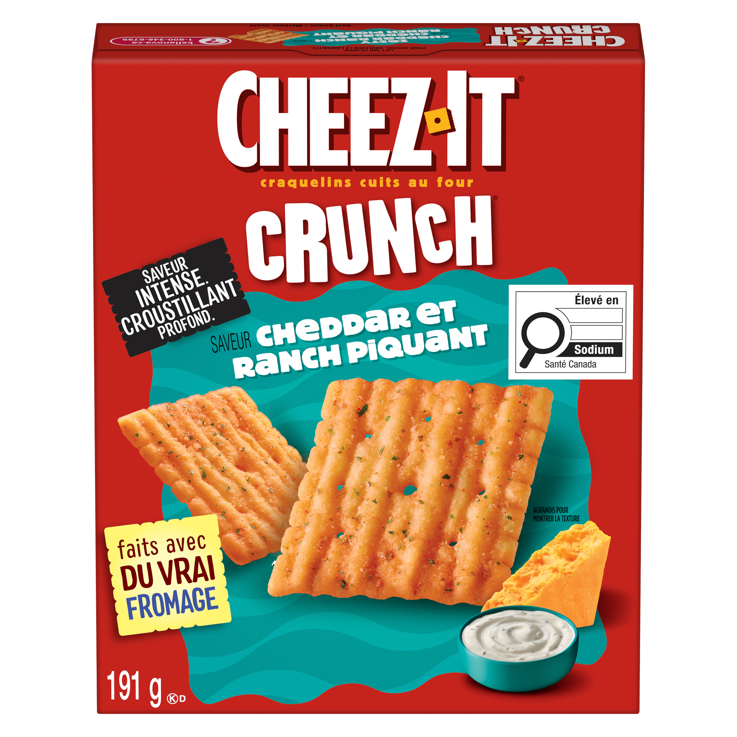 Cheez-It Klgs Cheezit Croust Chedd Ranc 191 g, 1,30 $/100g