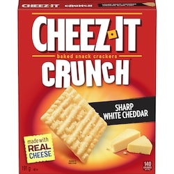 Cheez-It Crunch, Sharp White Cheddar, Baked Snack Crackers 191 g, $1.83/100g