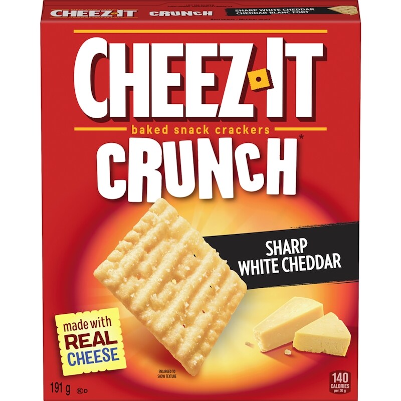 Cheez-It Crunch, Sharp White Cheddar, Baked Snack Crackers