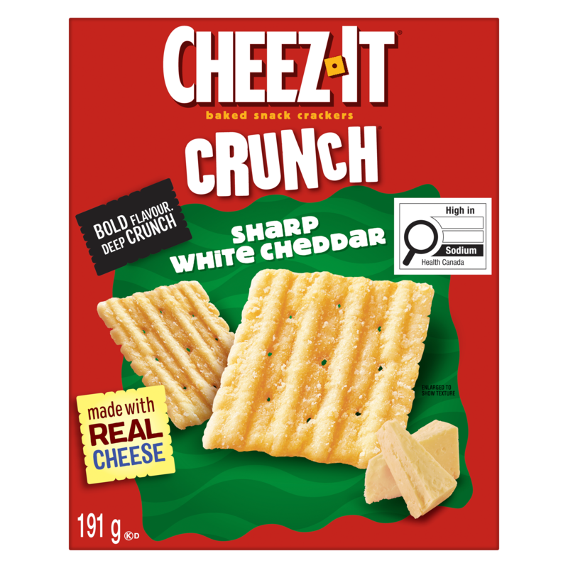 Crunch, Sharp White Cheddar, Baked Snack Crackers