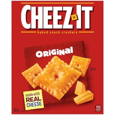 Cheez-It Baked Original Snack Crackers    200 g, $1.25/100g