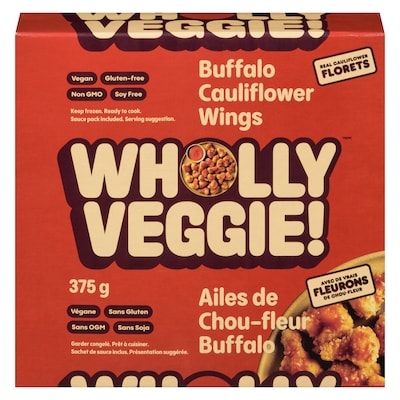 Wholly Veggie Ailes de chou-fleur Buffalo végétaliennes 375 g, 2,26 $/100g