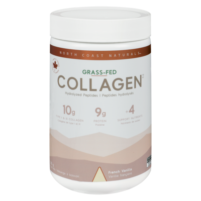 North Coast Naturals Poudre de collagène bovin Naturals Boosted, vanille française 250 g, 10,60 $/100g