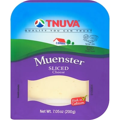 Tnuva Kosher Sliced Cheese Muenster 200 g, $7.00/100g
