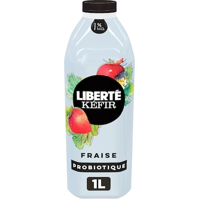 Liberté Kéfir 1 %, fraises 1000 ml, 0,75 $/100ml
