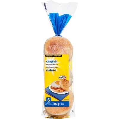 No Name Original English Muffins 342 g, $0.96/100g