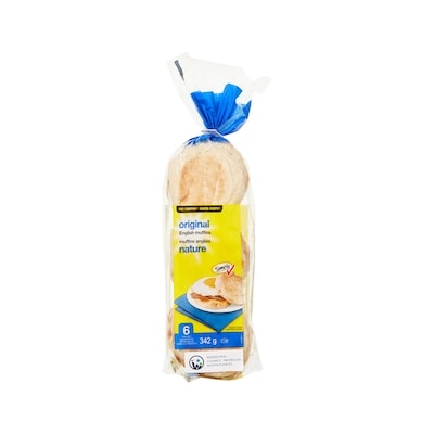 Sans Nom Muffins anglais nature 342 g, 0,96 $/100g