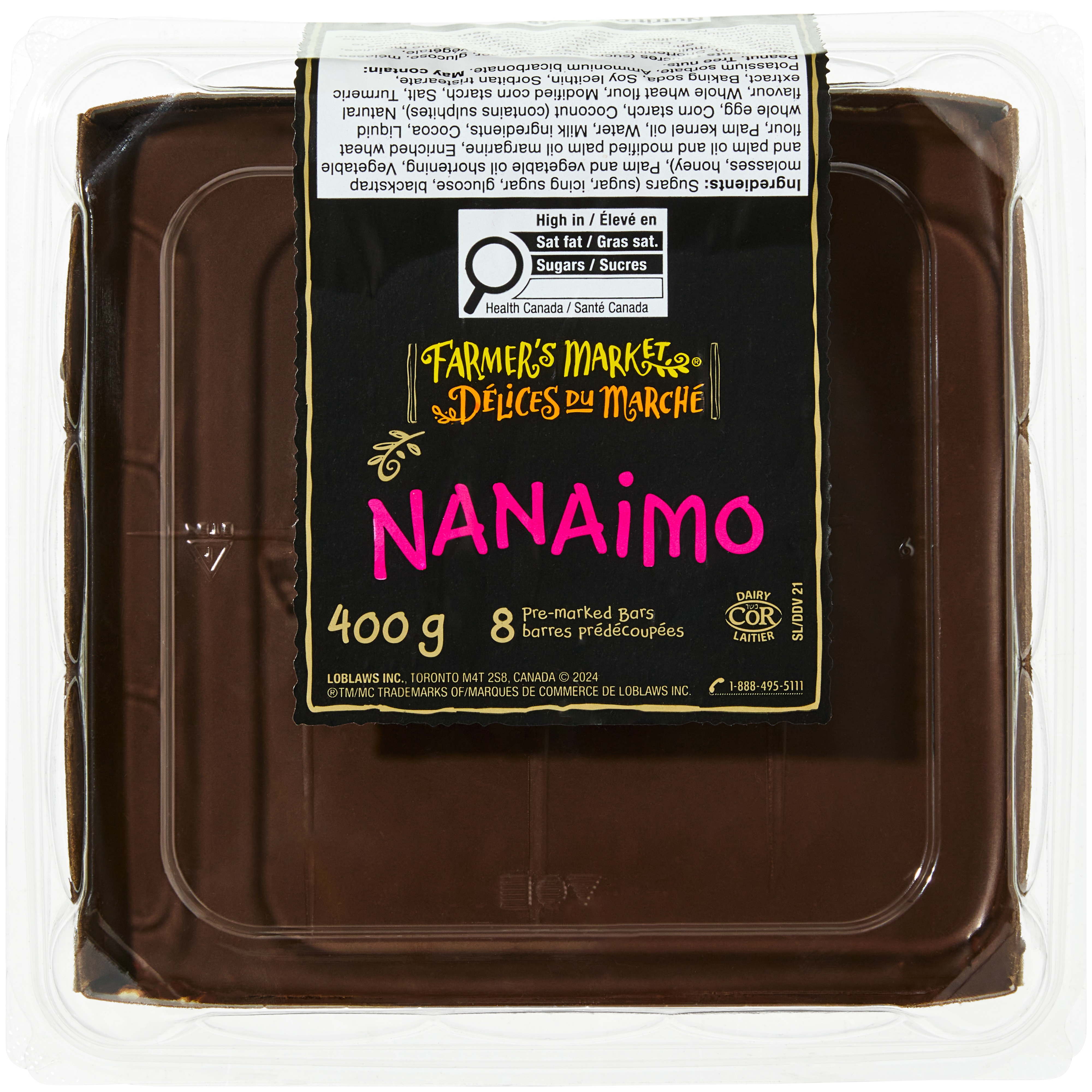 Délices du Marché Carré Nanaimo DM 400 g, 2,00 $/100g